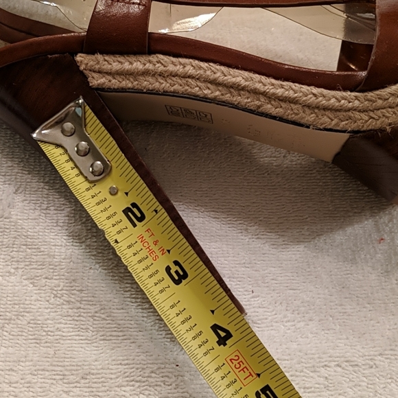 MARCIANO brown leather slingback heels - Picture 3 of 10